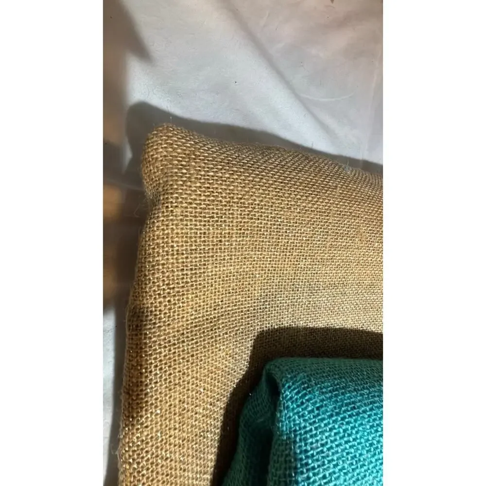 Set of Three Woven Burlap Pieces 46x184 inches